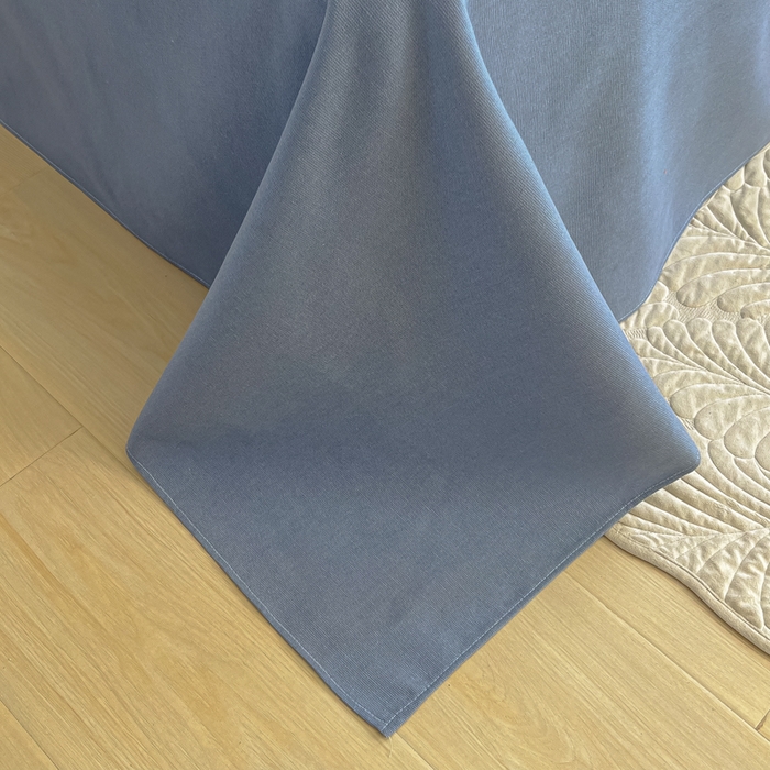 91家纺网 家纺一手货源 找家纺 爱彼家纺 2026新款原棉老粗布凉席席子床单条纹印花床单-粗纱系列一 格调海洋-蓝