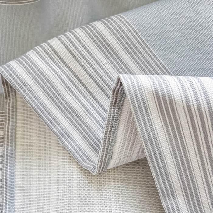 91家纺网 家纺一手货源 找家纺 爱彼家纺 2026新款原棉老粗布凉席席子床单条纹印花床单-粗纱系列一 灰白细条