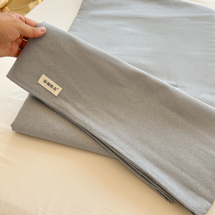 91家纺网 家纺一手货源 找家纺 爱彼家纺 2026新款原棉老粗布凉席席子床单条纹印花床单-粗纱系列一 奇妙空间-灰