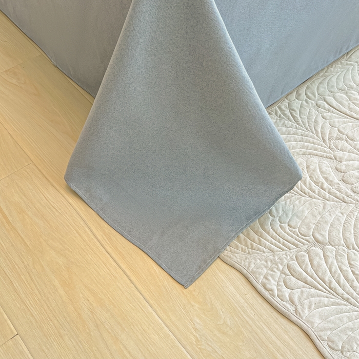 91家纺网 家纺一手货源 找家纺 爱彼家纺 2026新款原棉老粗布凉席席子床单条纹印花床单-粗纱系列一 奇妙空间-灰