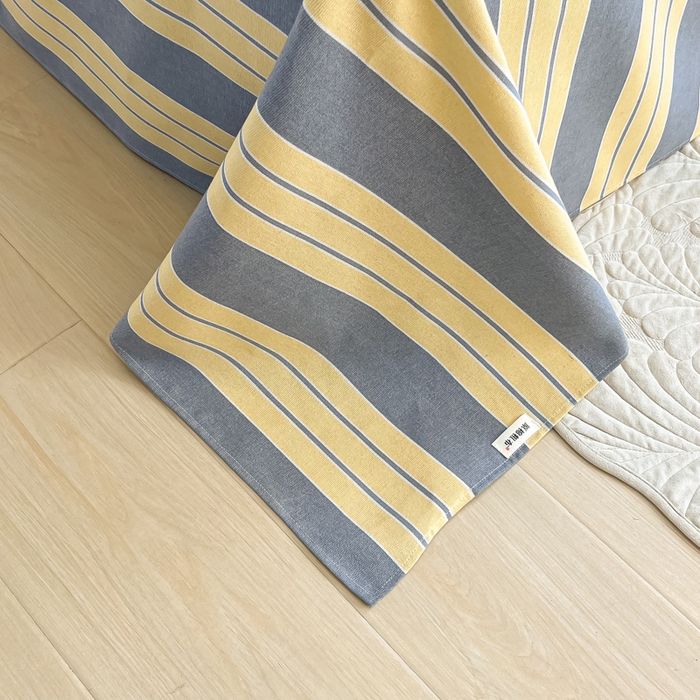 91家纺网 家纺一手货源 找家纺 爱彼家纺 2026新款原棉老粗布凉席席子床单条纹印花床单-粗纱系列一 约定