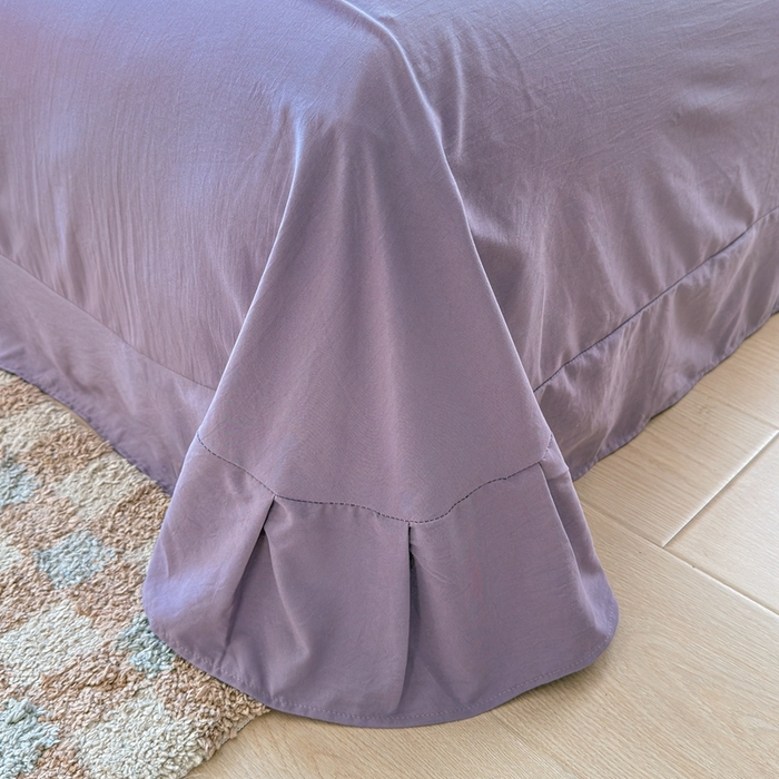 91家纺网 家纺一手货源 找家纺 芯贝儿 2026新款古法小清新全棉花边仿棉水洗棉法式四件套件被套床单 花絮