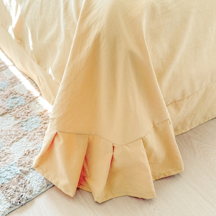 91家纺网 家纺一手货源 找家纺 芯贝儿 2026新款古法小清新全棉花边仿棉水洗棉法式四件套件被套床单 星宝