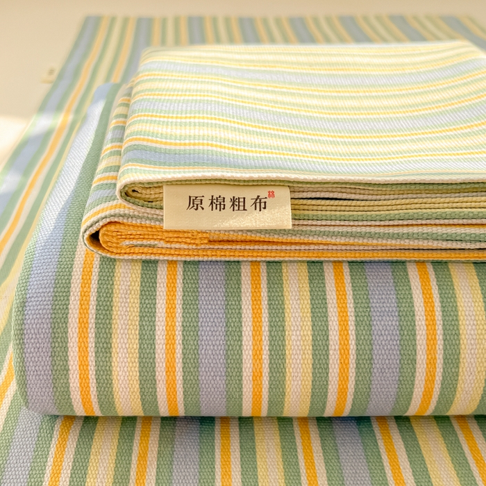 91家纺网 家纺一手货源 找家纺 爱彼家纺 2026新款升级细纱老粗布床单款凉席席子单床单床单三件套 北望