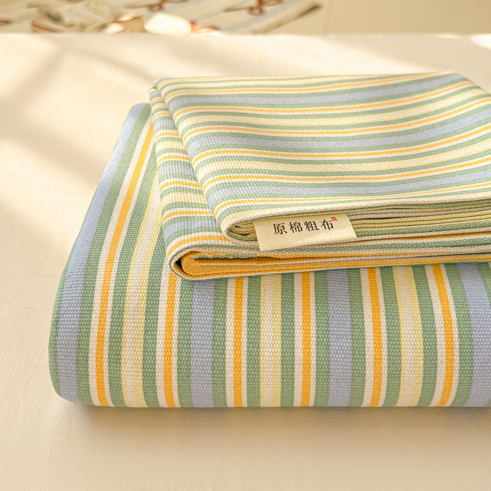 91家纺网 家纺一手货源 找家纺 爱彼家纺 2026新款升级细纱老粗布床单款凉席席子单床单床单三件套 北望