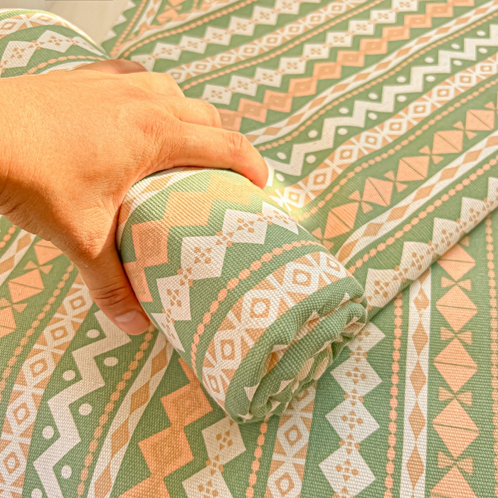 91家纺网 家纺一手货源 找家纺 爱彼家纺 2026新款升级细纱老粗布床单款凉席席子单床单床单三件套 向往条绿