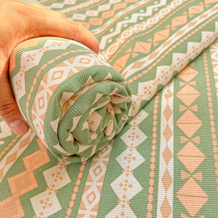 91家纺网 家纺一手货源 找家纺 爱彼家纺 2026新款升级细纱老粗布床单款凉席席子单床单床单三件套 向往条绿