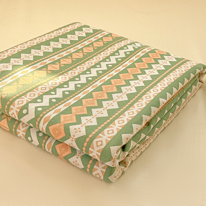 91家纺网 家纺一手货源 找家纺 爱彼家纺 2026新款升级细纱老粗布床单款凉席席子单床单床单三件套 向往条绿