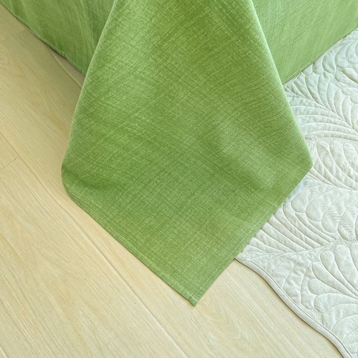 91家纺网 家纺一手货源 找家纺 爱彼家纺 2026新款升级细纱老粗布床单款凉席席子单床单床单三件套 新清嫩绿