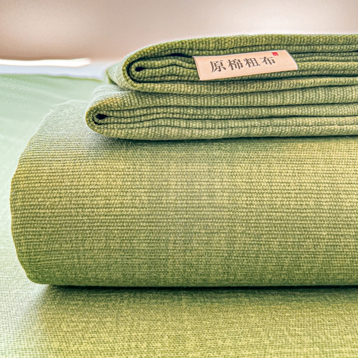 91家纺网 家纺一手货源 找家纺 爱彼家纺 2026新款升级细纱老粗布床单款凉席席子单床单床单三件套 新清嫩绿