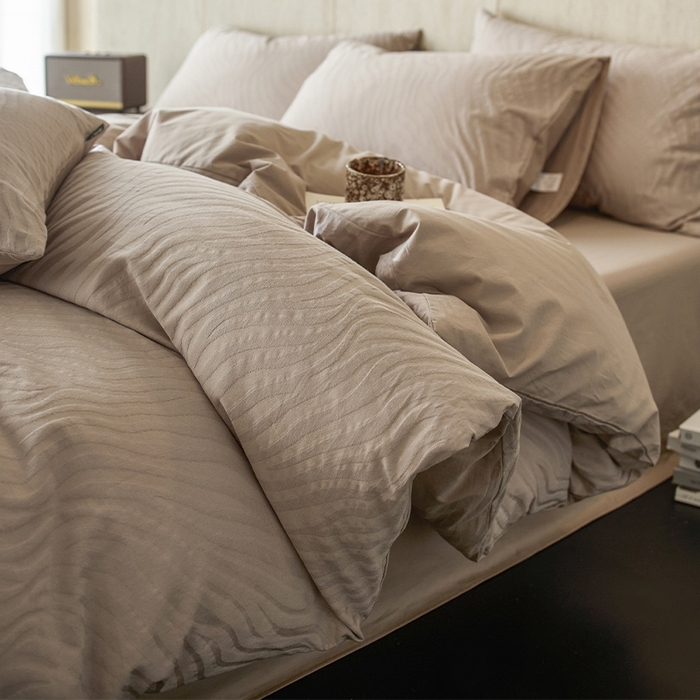 （总）小懒猪 2026新款亲肤舒适立体全棉提花四件套