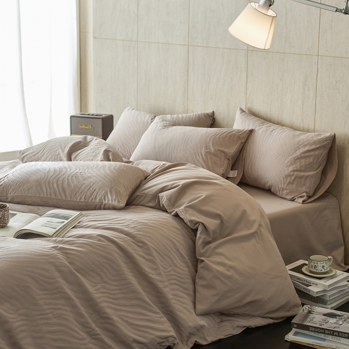 91家纺网 家纺一手货源 找家纺 （总）小懒猪 2026新款亲肤舒适立体全棉提花四件套