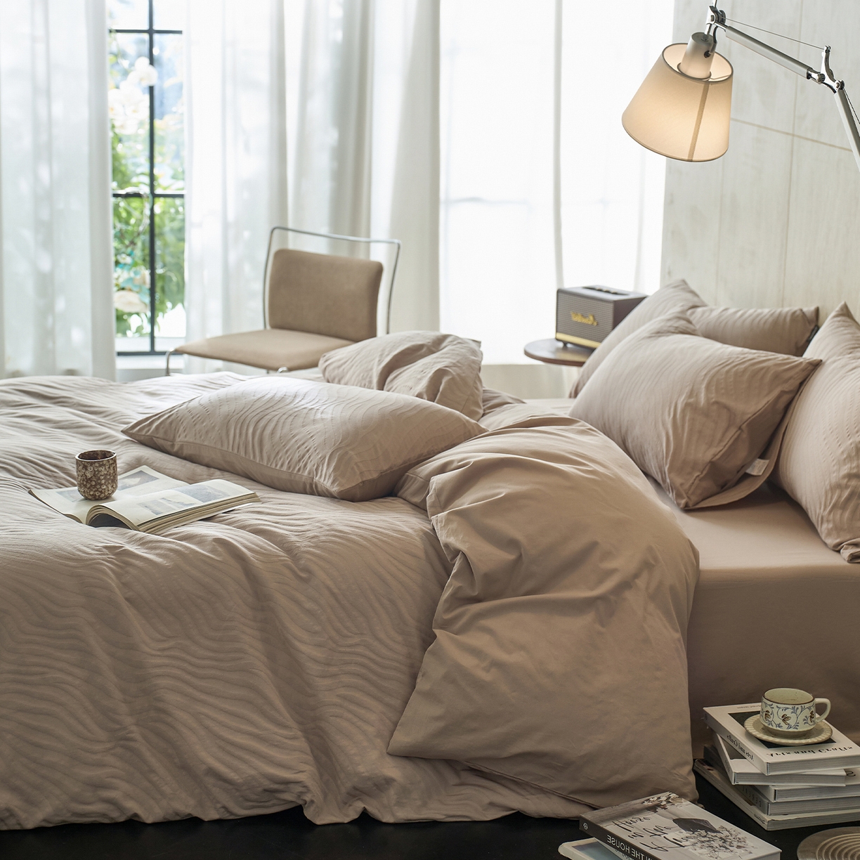 91家纺网 家纺一手货源 找家纺 （总）小懒猪 2026新款亲肤舒适立体全棉提花四件套