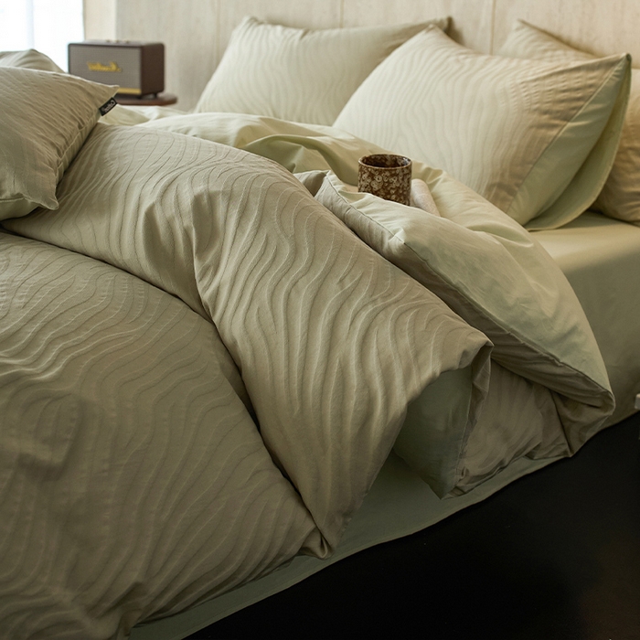 91家纺网 家纺一手货源 找家纺 （总）小懒猪 2026新款亲肤舒适立体全棉提花四件套