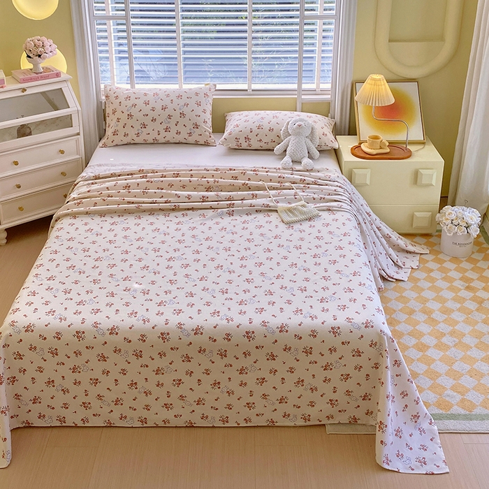 91家纺网 家纺一手货源 找家纺 （总）爱彼家纺 2026新款古艺印花小碎花老粗布床单-粗纱系列二