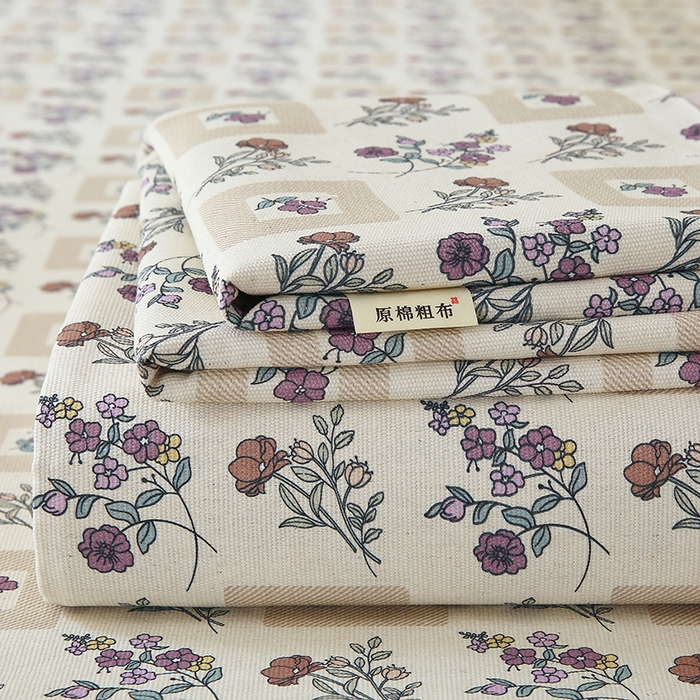 91家纺网 家纺一手货源 找家纺 （总）爱彼家纺 2026新款古艺印花小碎花老粗布床单-粗纱系列二
