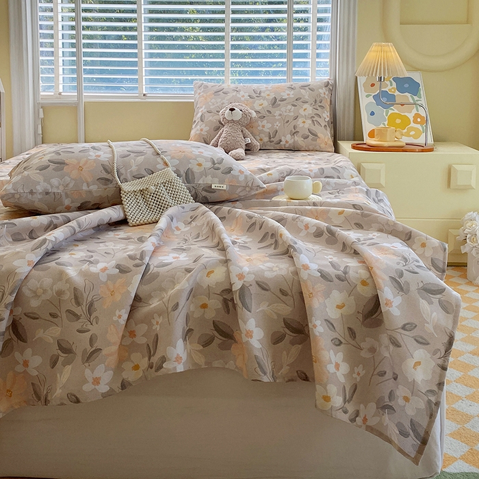 91家纺网 家纺一手货源 找家纺 （总）爱彼家纺 2026新款古艺印花小碎花老粗布床单-粗纱系列二