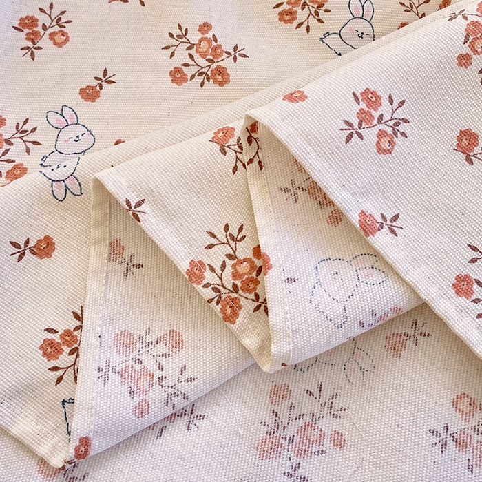 91家纺网 家纺一手货源 找家纺 爱彼家纺 2026新款古艺印花小碎花老粗布床单-粗纱系列二 春日撩人