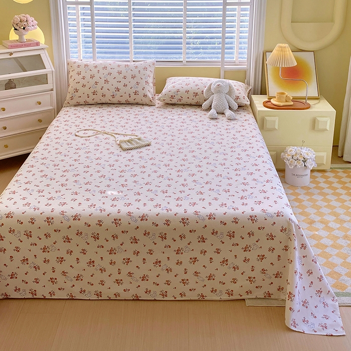 91家纺网 家纺一手货源 找家纺 爱彼家纺 2026新款古艺印花小碎花老粗布床单-粗纱系列二 春日撩人