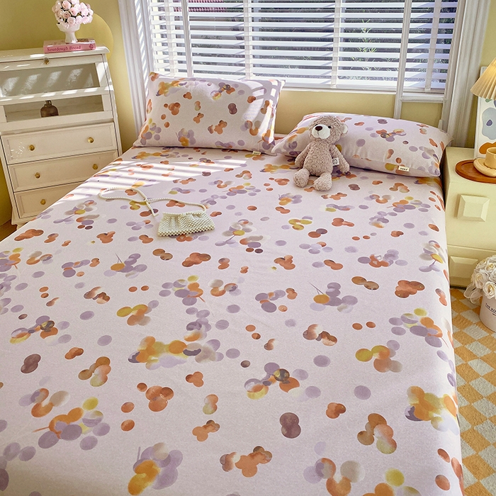 91家纺网 家纺一手货源 找家纺 爱彼家纺 2026新款古艺印花小碎花老粗布床单-粗纱系列二 露西亚