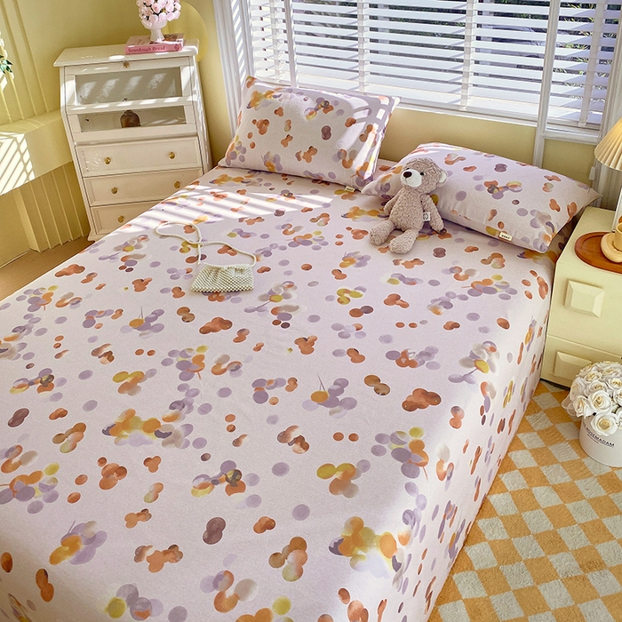 91家纺网 家纺一手货源 找家纺 爱彼家纺 2026新款古艺印花小碎花老粗布床单-粗纱系列二 露西亚