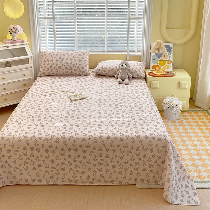 91家纺网 家纺一手货源 找家纺 爱彼家纺 2026新款古艺印花小碎花老粗布床单-粗纱系列二 漫花