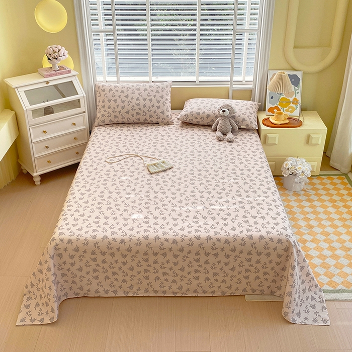 91家纺网 家纺一手货源 找家纺 爱彼家纺 2026新款古艺印花小碎花老粗布床单-粗纱系列二 漫花