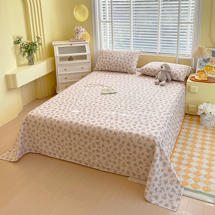 91家纺网 家纺一手货源 找家纺 爱彼家纺 2026新款古艺印花小碎花老粗布床单-粗纱系列二 漫花