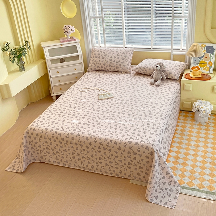 91家纺网 家纺一手货源 找家纺 爱彼家纺 2026新款古艺印花小碎花老粗布床单-粗纱系列二 漫花