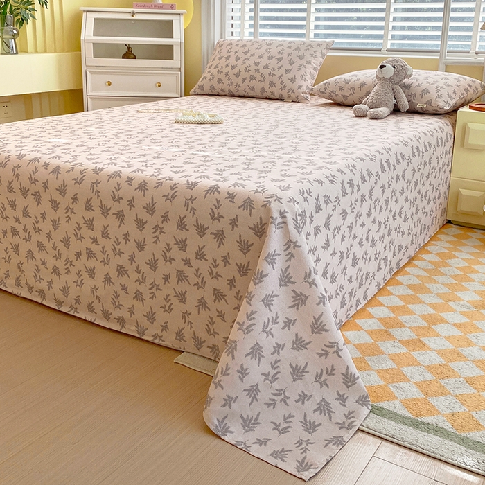 91家纺网 家纺一手货源 找家纺 爱彼家纺 2026新款古艺印花小碎花老粗布床单-粗纱系列二 漫花