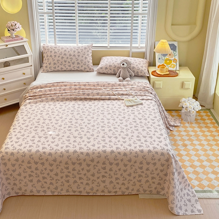 91家纺网 家纺一手货源 找家纺 爱彼家纺 2026新款古艺印花小碎花老粗布床单-粗纱系列二 漫花