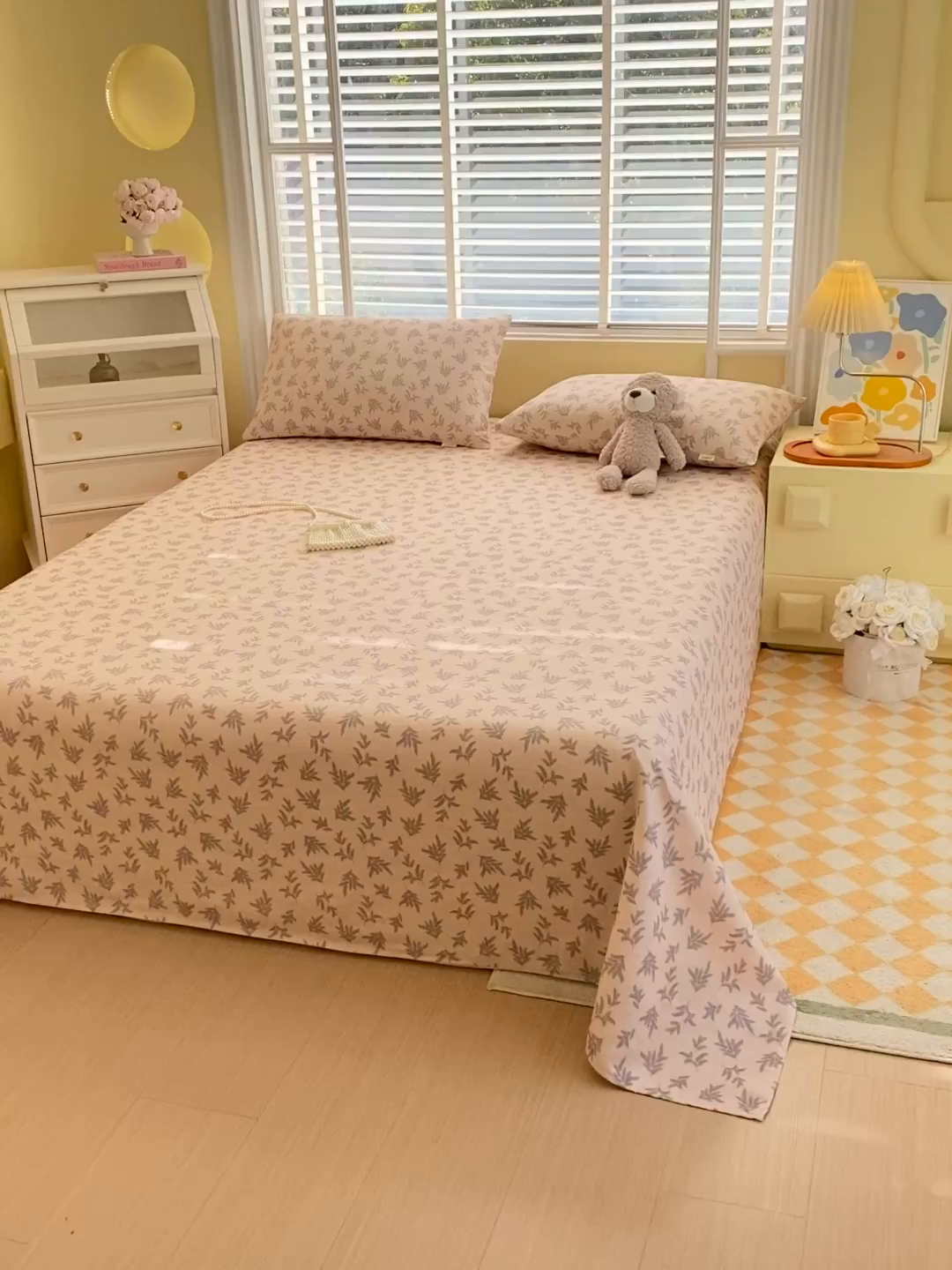 91家纺网 家纺一手货源 找家纺 爱彼家纺 2026新款古艺印花小碎花老粗布床单-粗纱系列二 漫花