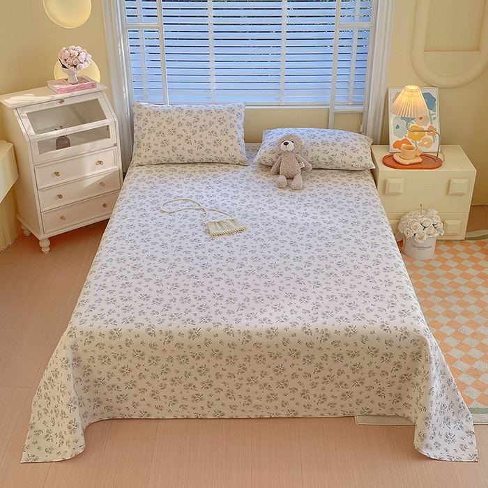 91家纺网 家纺一手货源 找家纺 爱彼家纺 2026新款古艺印花小碎花老粗布床单-粗纱系列二 深秋岁