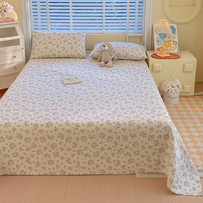 91家纺网 家纺一手货源 找家纺 爱彼家纺 2026新款古艺印花小碎花老粗布床单-粗纱系列二 深秋岁