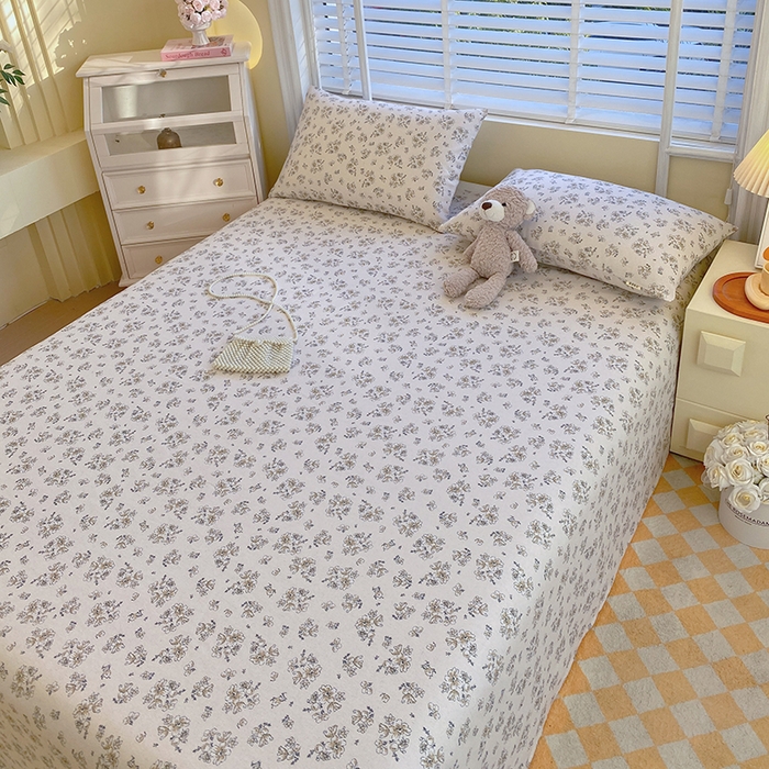 91家纺网 家纺一手货源 找家纺 爱彼家纺 2026新款古艺印花小碎花老粗布床单-粗纱系列二 深秋岁