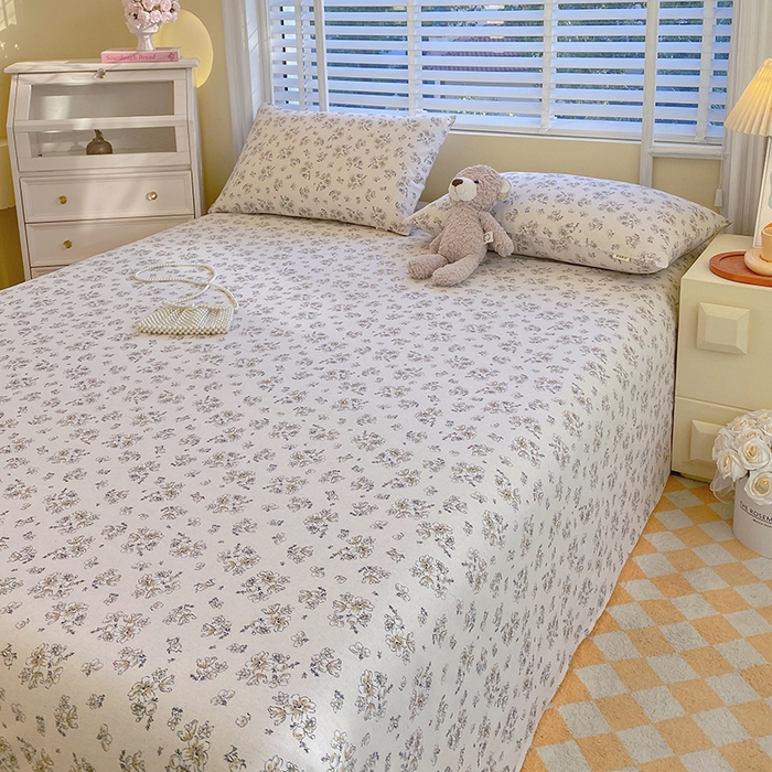 91家纺网 家纺一手货源 找家纺 爱彼家纺 2026新款古艺印花小碎花老粗布床单-粗纱系列二 深秋岁