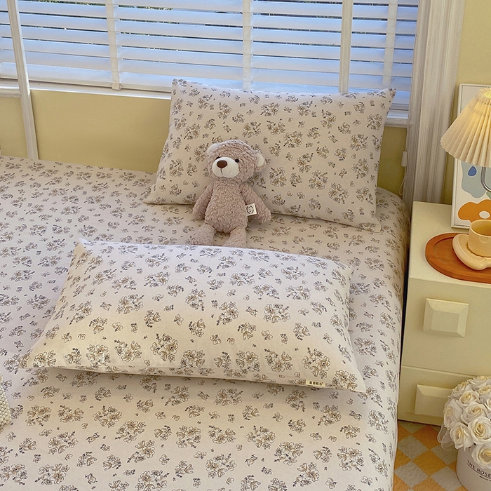 91家纺网 家纺一手货源 找家纺 爱彼家纺 2026新款古艺印花小碎花老粗布床单-粗纱系列二 深秋岁