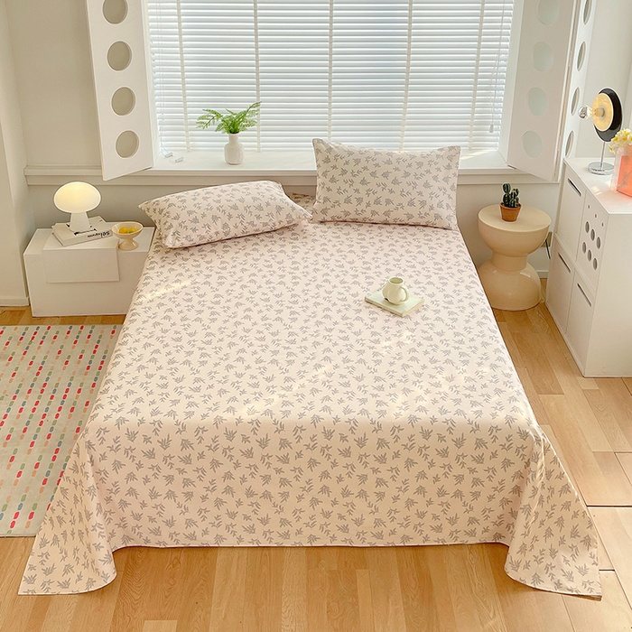 91家纺网 家纺一手货源 找家纺 爱彼家纺 2026新款古艺印花小碎花老粗布床单-粗纱系列二 深遂