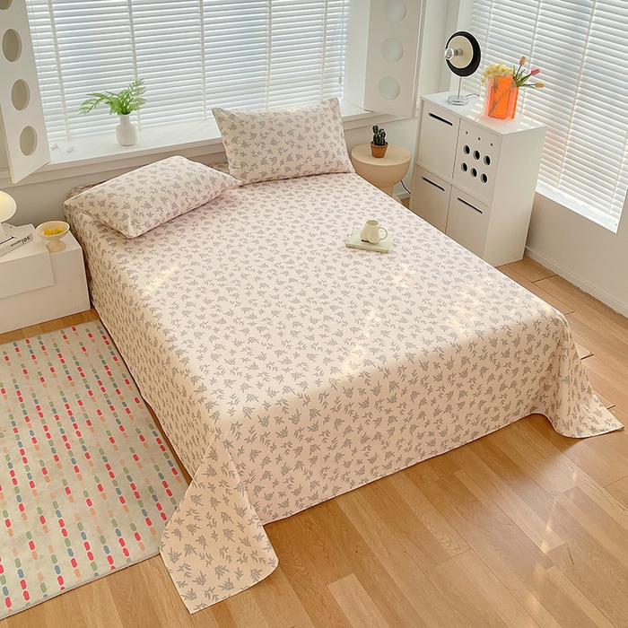 91家纺网 家纺一手货源 找家纺 爱彼家纺 2026新款古艺印花小碎花老粗布床单-粗纱系列二 深遂