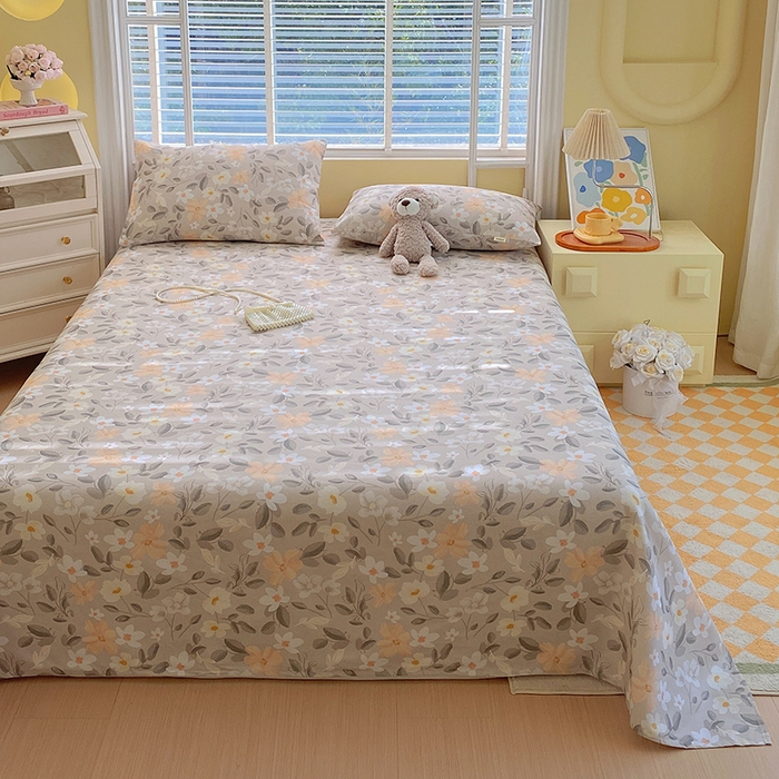 91家纺网 家纺一手货源 找家纺 爱彼家纺 2026新款古艺印花小碎花老粗布床单-粗纱系列二 春日奇迹