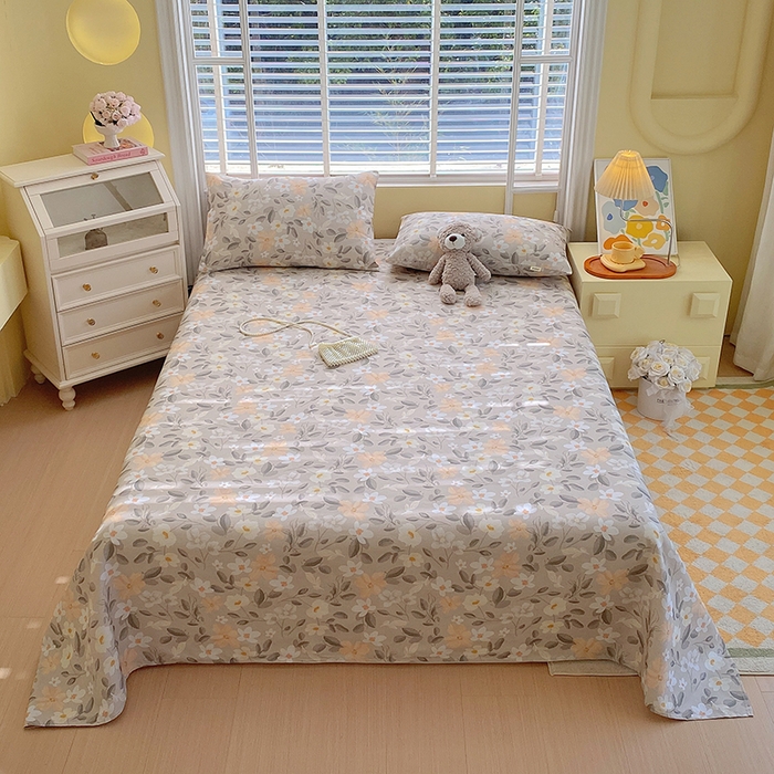 91家纺网 家纺一手货源 找家纺 爱彼家纺 2026新款古艺印花小碎花老粗布床单-粗纱系列二 春日奇迹