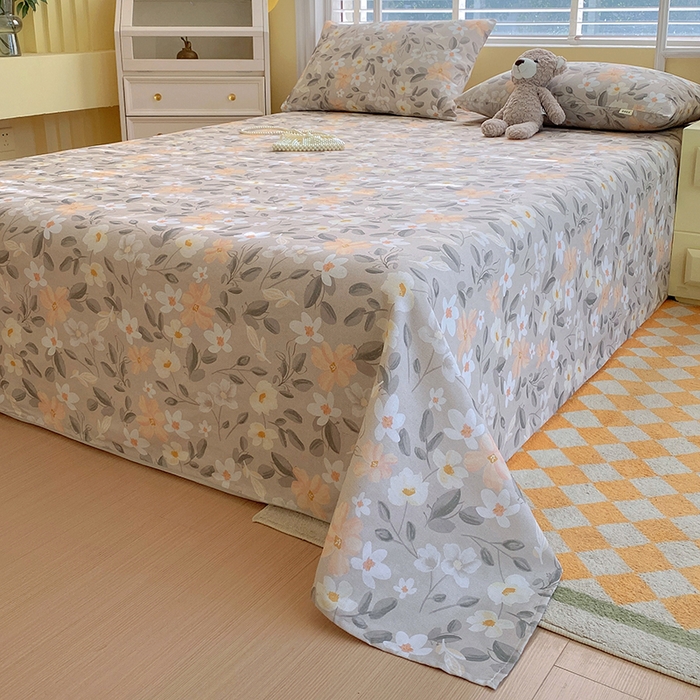 91家纺网 家纺一手货源 找家纺 爱彼家纺 2026新款古艺印花小碎花老粗布床单-粗纱系列二 春日奇迹