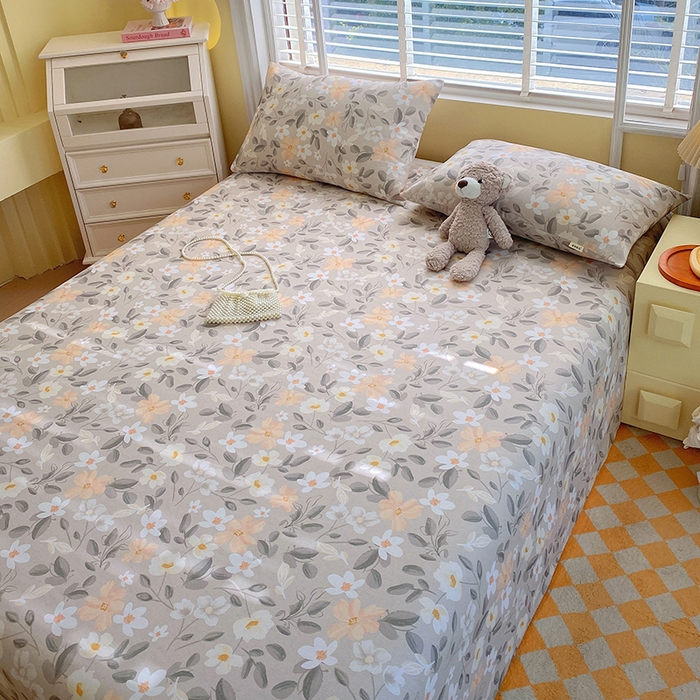 91家纺网 家纺一手货源 找家纺 爱彼家纺 2026新款古艺印花小碎花老粗布床单-粗纱系列二 春日奇迹