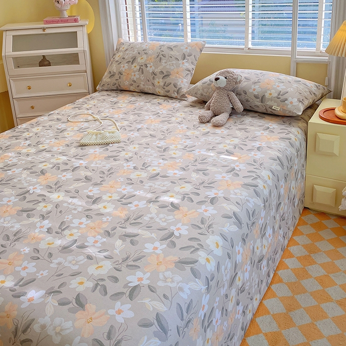 91家纺网 家纺一手货源 找家纺 爱彼家纺 2026新款古艺印花小碎花老粗布床单-粗纱系列二 春日奇迹