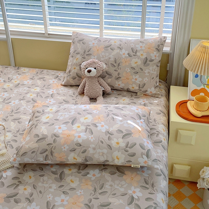 91家纺网 家纺一手货源 找家纺 爱彼家纺 2026新款古艺印花小碎花老粗布床单-粗纱系列二 春日奇迹