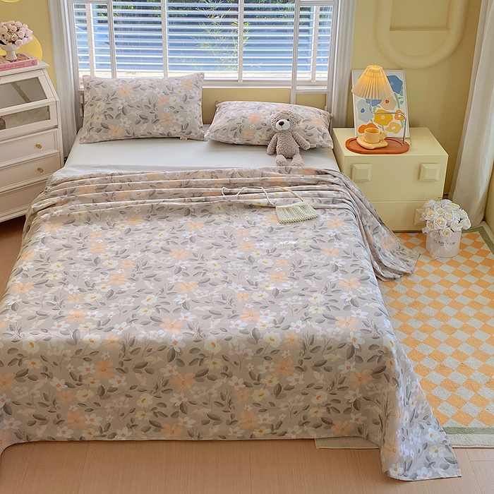 91家纺网 家纺一手货源 找家纺 爱彼家纺 2026新款古艺印花小碎花老粗布床单-粗纱系列二 春日奇迹