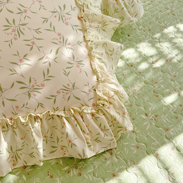 91家纺网 家纺一手货源 找家纺 （总）韩约家纺 2026新款法式大花边古法棉感床盖四件套