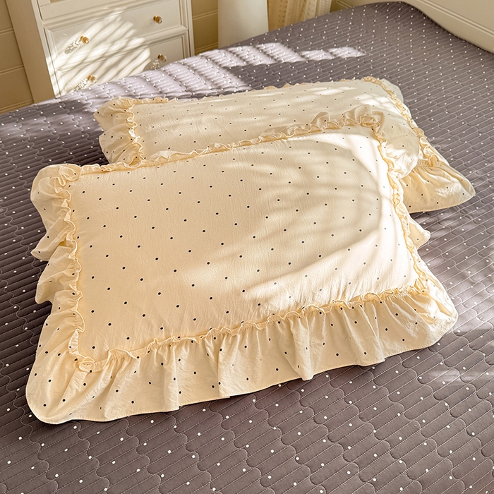 91家纺网 家纺一手货源 找家纺 韩约家纺 2026新款法式大花边古法棉感床盖四件套 宁静时光