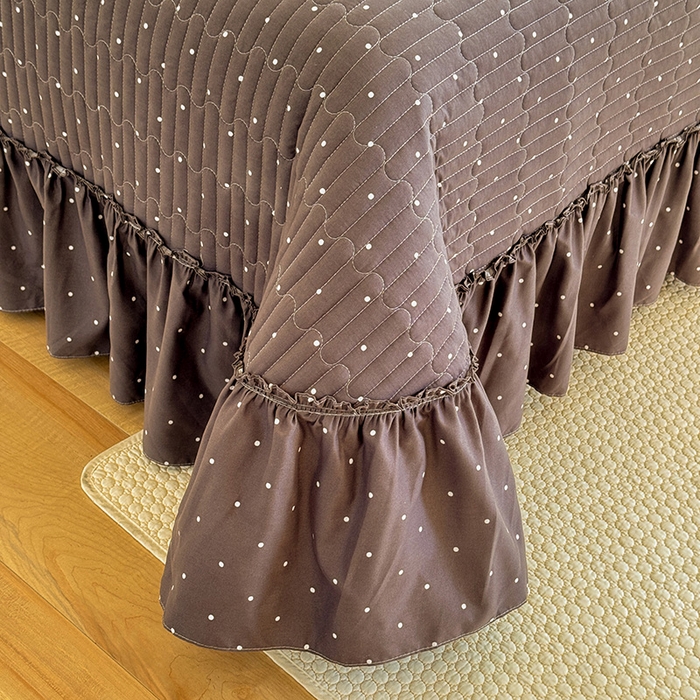 91家纺网 家纺一手货源 找家纺 韩约家纺 2026新款法式大花边古法棉感床盖四件套 宁静时光