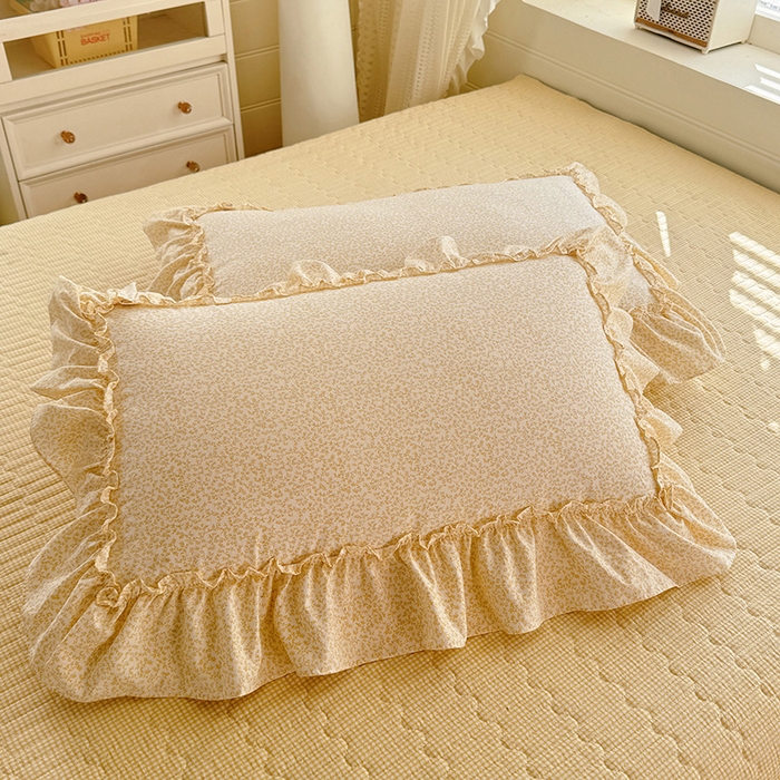 91家纺网 家纺一手货源 找家纺 韩约家纺 2026新款法式大花边古法棉感床盖四件套 思绪